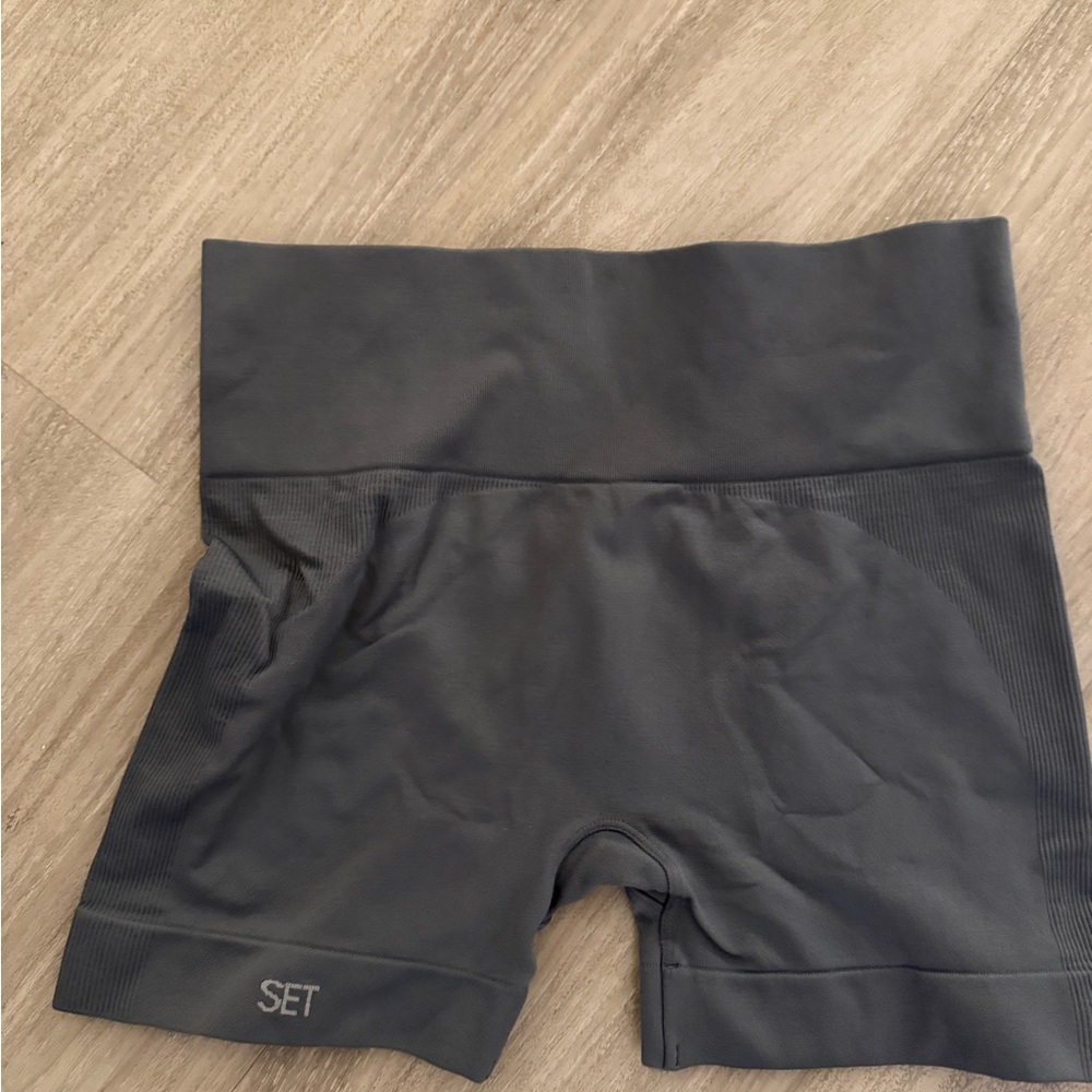 SET Active Blue High-Waist Performance Shorts